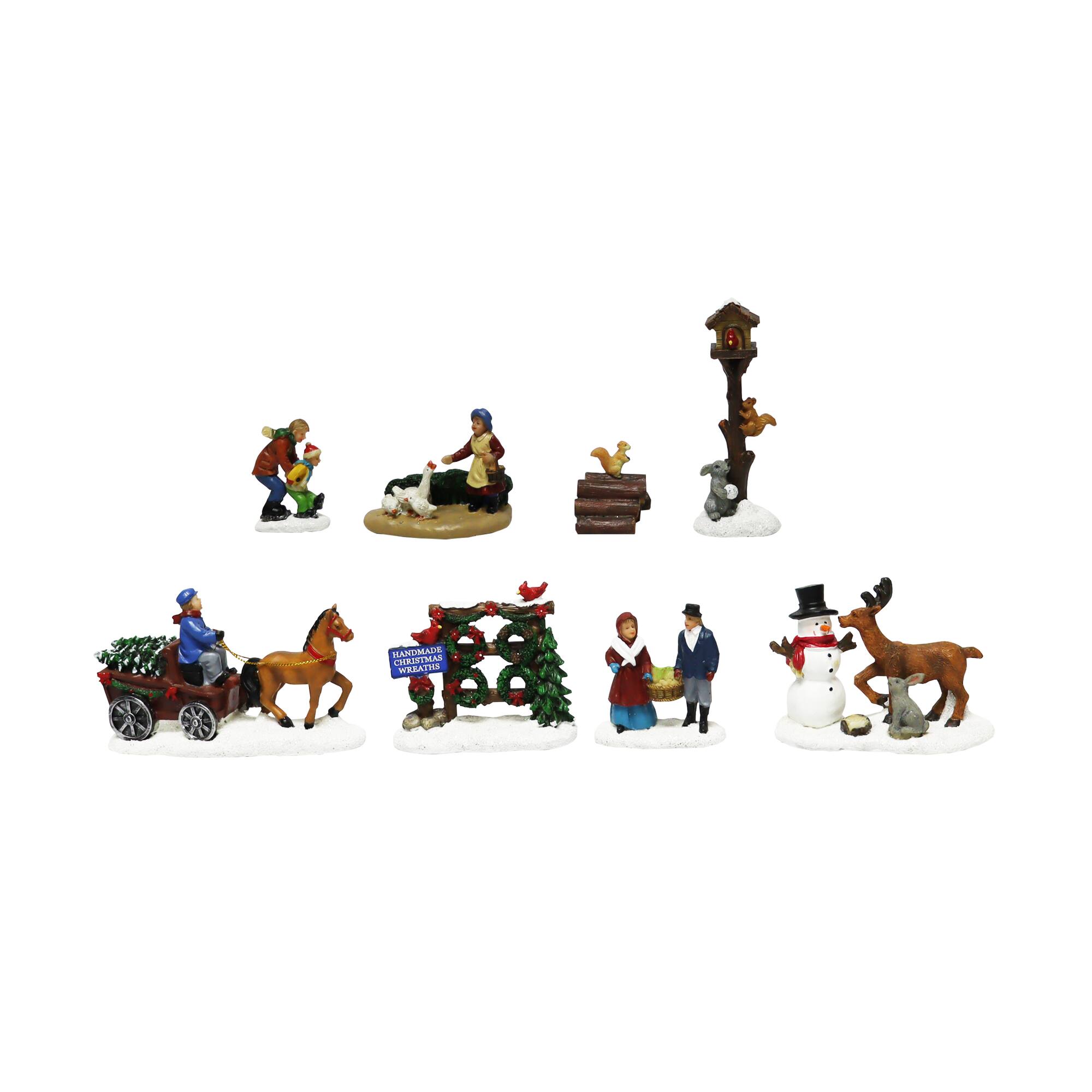 Moments in Time Christmas Village Tabletop Décor Set